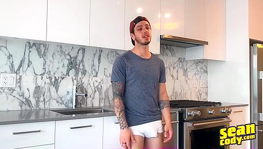 Tattooed brunette hunk Dex takes it deep — floor fucking himself raw – SeanCody