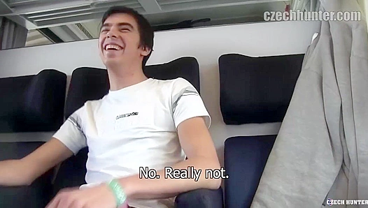 Cute Czech Boy Blows Hard Cock on Moving Train – Raw Amateur Fun 18+