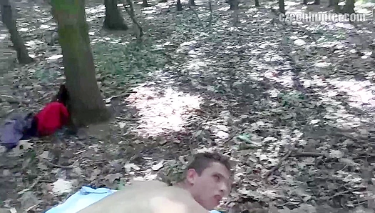 Rough Anal Between Hairy Czech Guys Outdoors – Wild Forest Fuck Session