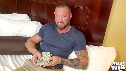 Tattooed Stud Gets Paid for Wild Bareback Ride – Straight Chaser Action