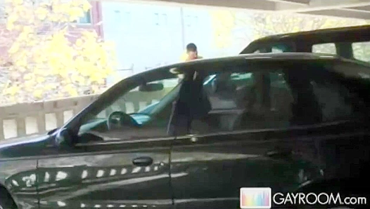 Hungry Bottom Devours Cock Wildly in Dark Parking Lot – Gay XXX
