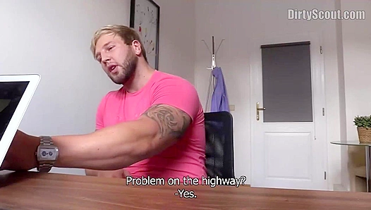 Chubby Stud Takes His First Hard Ass Pounding – Raw Gritty from DirtyScout