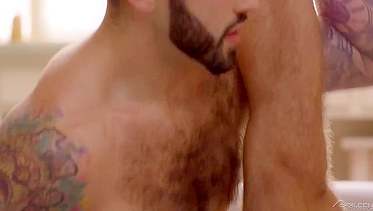 Lucas Leon Drew Valentino Dive into Fiery Prone Position Action – Hot Gay Porn