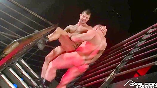 Hard Bodies Collide: Stairway Domination by Adam Killian Samuel Colt – Falcon Studios
