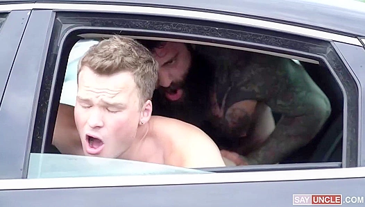 Steamy Backseat Encounter: Markus Kage Brent North Go All Out – GayPornHeat 18+